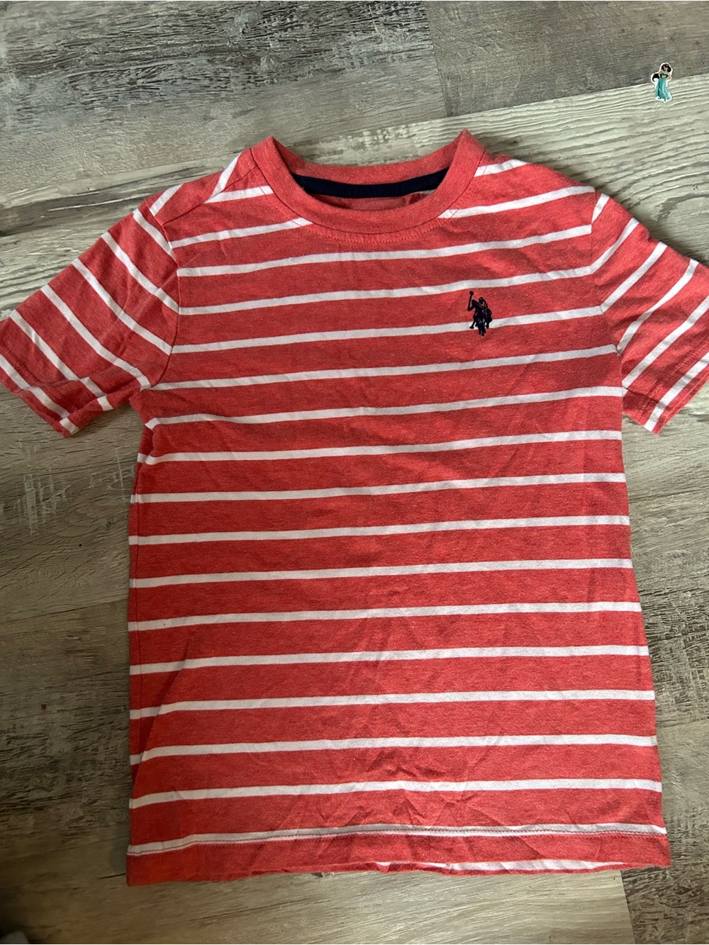 U.S. Polo Assn. Red & White Striped Short Sleeve Tee